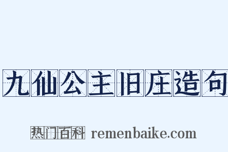 九仙公主旧庄造句是什么意思的图片